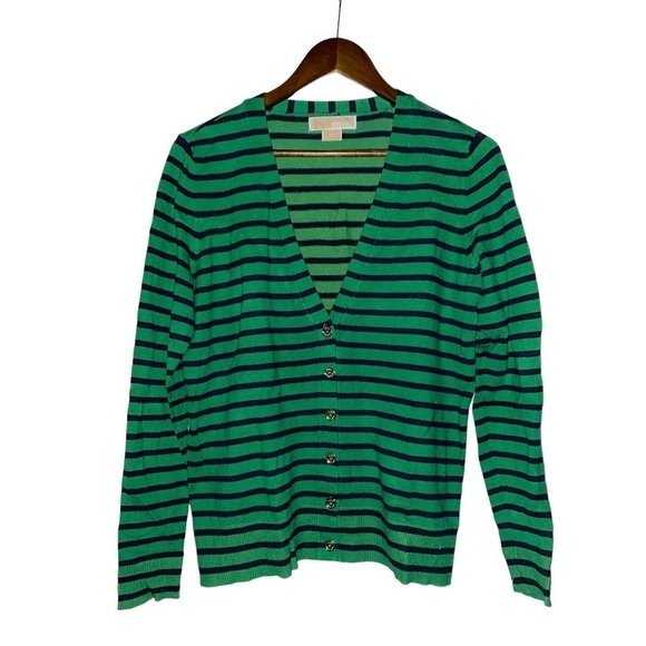 Michael Michael Kors Knit Cardigan Academia Preppy School Office Work Women M - Picture 2 of 7